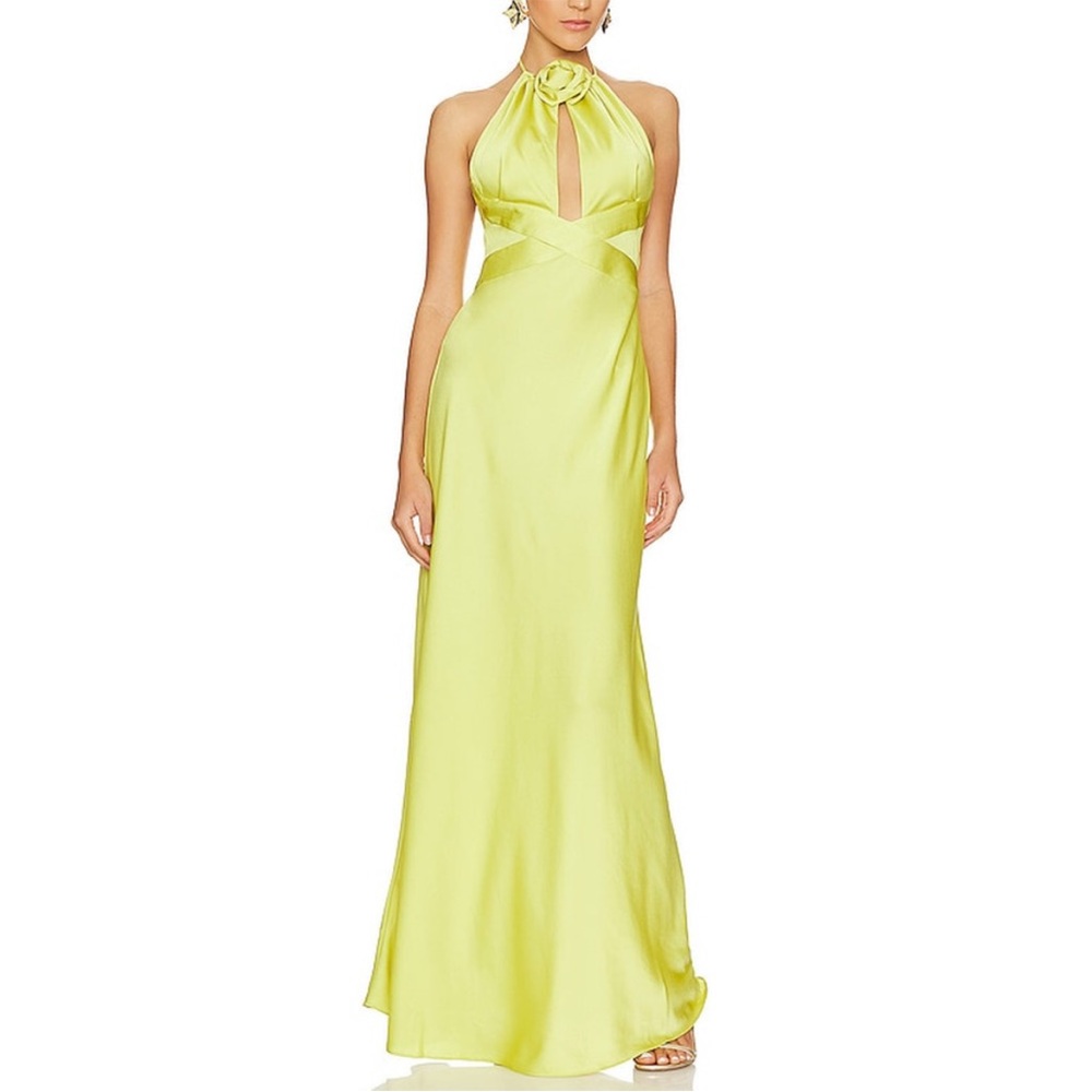 Ronny Kobo Wonder Dress in Chartruse